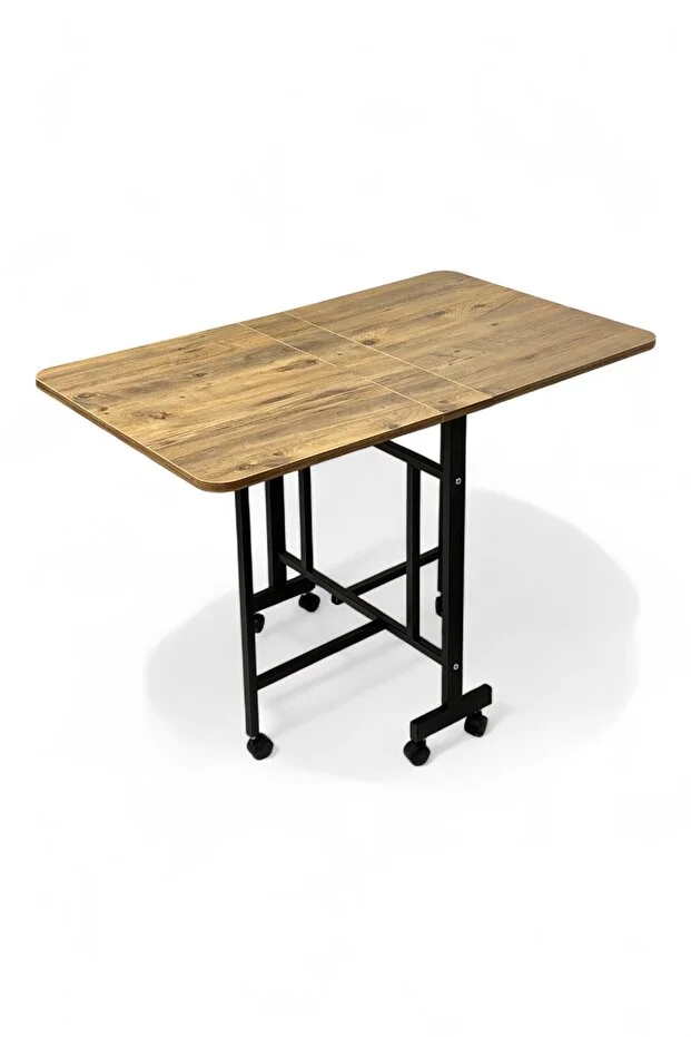 Almira 70x110 Atlantik Çam Açılabilir Katlanabilir Tekerlekli Masa